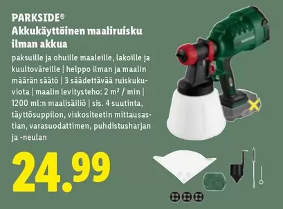 Akkukäyttöinen maaliruisku ilman akkua