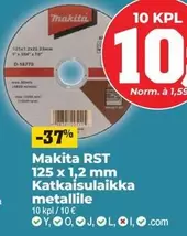 Makita - RST 125 x 1,2 mm Katkaisulaikka metallile