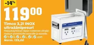 3,2l INOX ultraäänipesuri