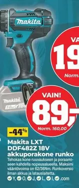 Makita - LXT DDF482Z 18V akkuporakone runko