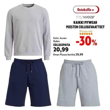 KAIKKI MYWEAR MIESTEN COLLEGEVAATTEET