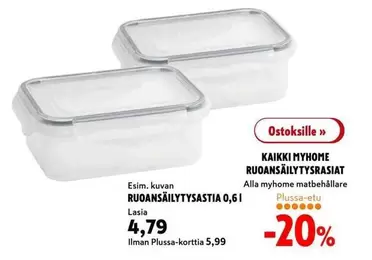 KAIKKI MYHOME RUOANSÄILYTYSRASIAT