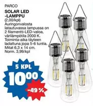 SOLAR LED -LAMPPU
