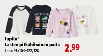 Lasten pitkähihainen paita