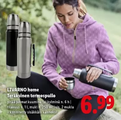 Teräksinen termospullo