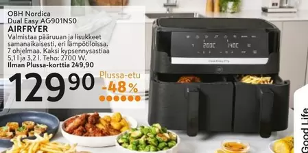 Obh Nordica - Dual Easy AG901N50 AIRFRYER