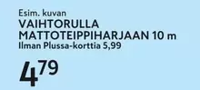 VAIHTORULLA MATTOTEPPIHARJAAN 10 m