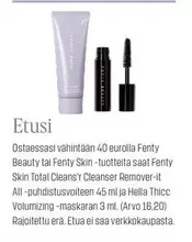 Total Cleans'r Cleanser Remover-it All-puhdistusvoiteen ja Hella Thicc Volumizing-maskara