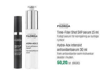 Time-Filler Shot 5XP serum, Hydra-Aox intensivt antioxidantserum