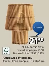 HANNIBAL pöytälamppu