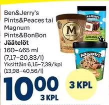 Magnum - Pints&Peaces tai  Pints&BonBon Jäätelöt