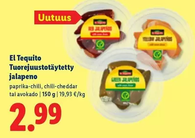 Tuorejuustotäytetty jalapeno