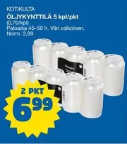 ÖLJYKYNTTILÄ 5 kpl/pkt