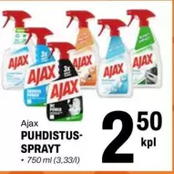 Ajax - PUHDISTUS-SPRAYT