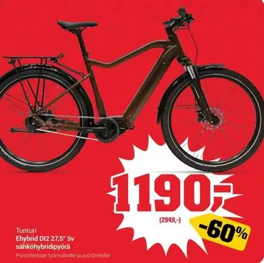 Ehybrid D12 27,5" 5v sähköhybridipyörä