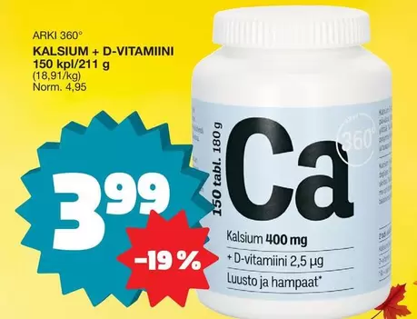 KALSIUM + D-VITAMIINI