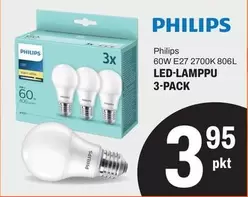 60W E27 2700K 806L LED-LAMPPU