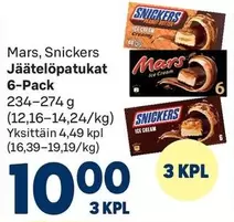 Snickers - Jäätelöpatukat