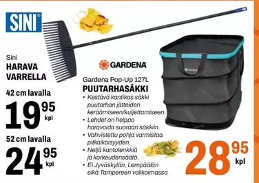 Sini - HARAVA VARRELLA, Pop-Up 127L PUUTARHASÄKKI
