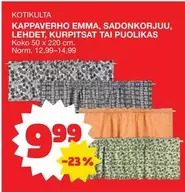 KAPPAVERHO EMMA, SADONKORJUU, LEHDET, KURPITSAT TAI PUOLIKAS