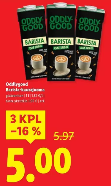 Barista-kaurajuoma
