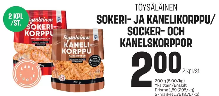 SOKERI- JA KANELIKORPPU