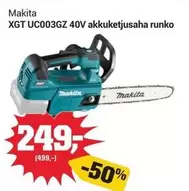 Makita - XGT UC003GZ 40V akkuketjusaha runko