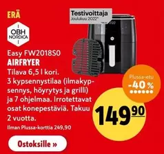 Obh Nordica - Easy FW201850 AIRFRYER