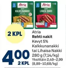 Rehti nakit Kalkkunanakki tai Lihaisa Nakki