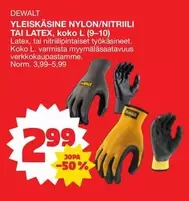 Dewalt - YLEISKÄSINE NYLON/NITRIILI TAI LATEX