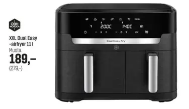 Obh Nordica - XXL Dual Easy -airfryer 111