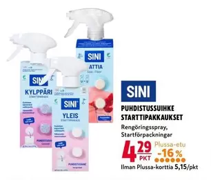 Sini - PUHDISTUSSUIHKE STARTTIPAKKAUKSET
