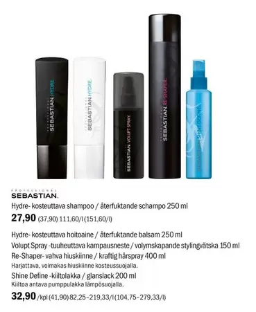 Hydre-kosteuttava shampoo/återfuktande schampo
