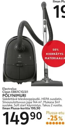 Clean EB61C1G311 PÖLYNIMURI