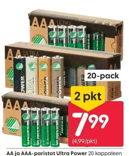 AA ja AAA-paristot Ultra Power