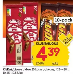 KitKat/Lion-suklaa