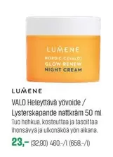 Nordic - VALO Heleyttävä yövoide / Lysterskapande nattkräm