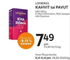 KAHVIT tai PAVUT