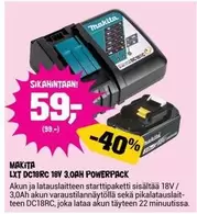 Makita - LXT DC18RC 18V 3.0AH POWERPACK