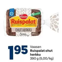 Ruispalat ohut herkku