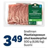 Maatiaispossun ohut kasslerpihvi