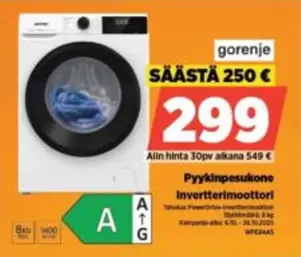 Pyykinpesukone Invertterimoottori