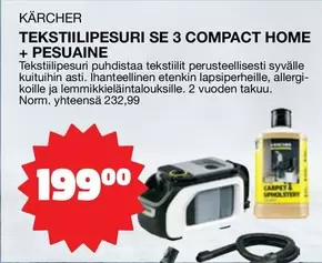 TEKSTIILIPESURI SE 3 COMPACT HOME + PESUAINE