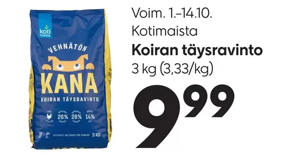 Koiran täysravinto