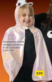 Saatavana useita malleja ja kokoja 4-10-vuotiaille