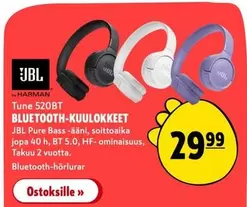 JBL - Tune 520BT BLUETOOTH-KUULOKKEET