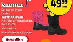 Spider tai Sydän Lasten TALVISAAPPAAT