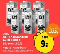 ¡KAFFE MAUSTAMATON KAURAJUOMA 1l