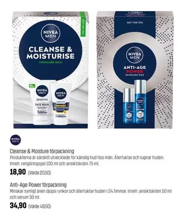 Cleanse & Moisture förpackning