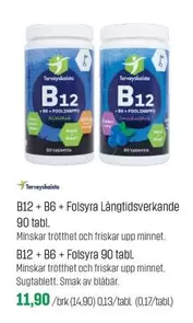 B12 + B6 + Folsyra Långtidsverkande 90 tabl